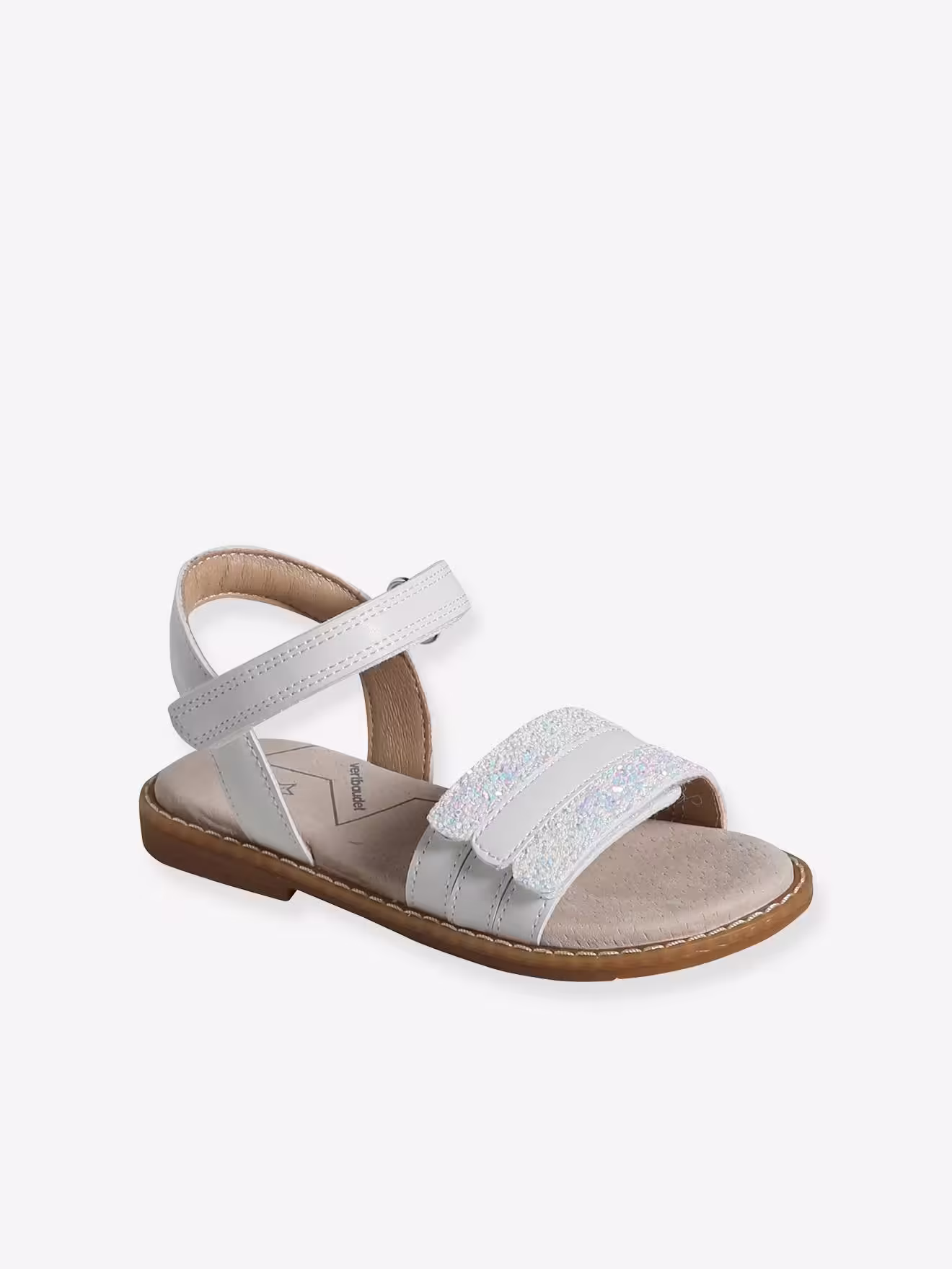 Vertbaudet Kinder Klett-Sandalen mit Anziehtrick - weiß
