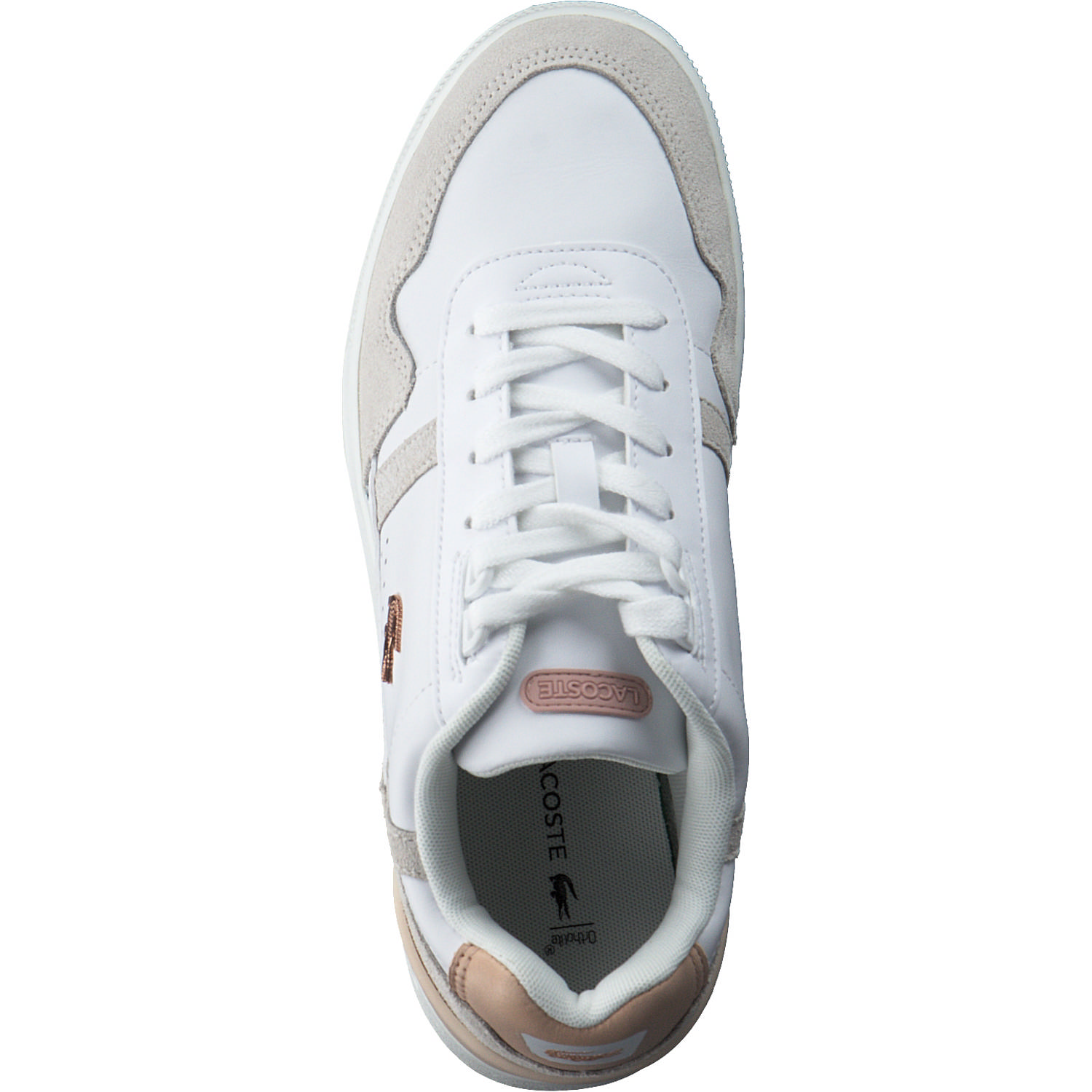 Lacoste T-Clip 44SFA0063, Schnürschuhe, Damen, White / Light Pink / Beige