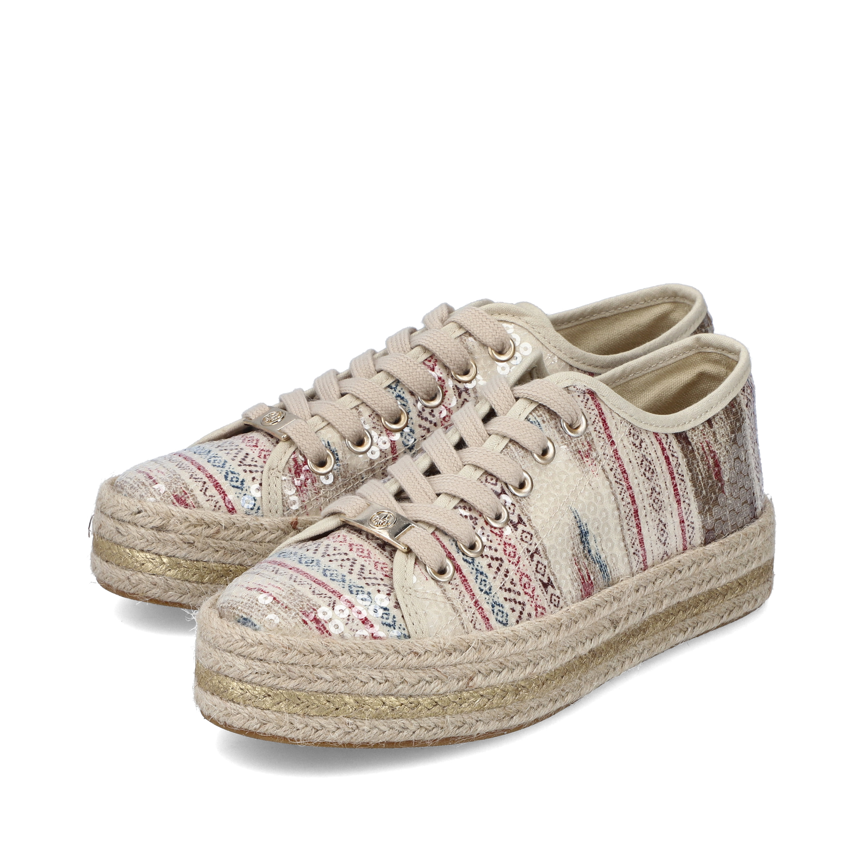 Rieker Damen Schnürschuhe hellbeige