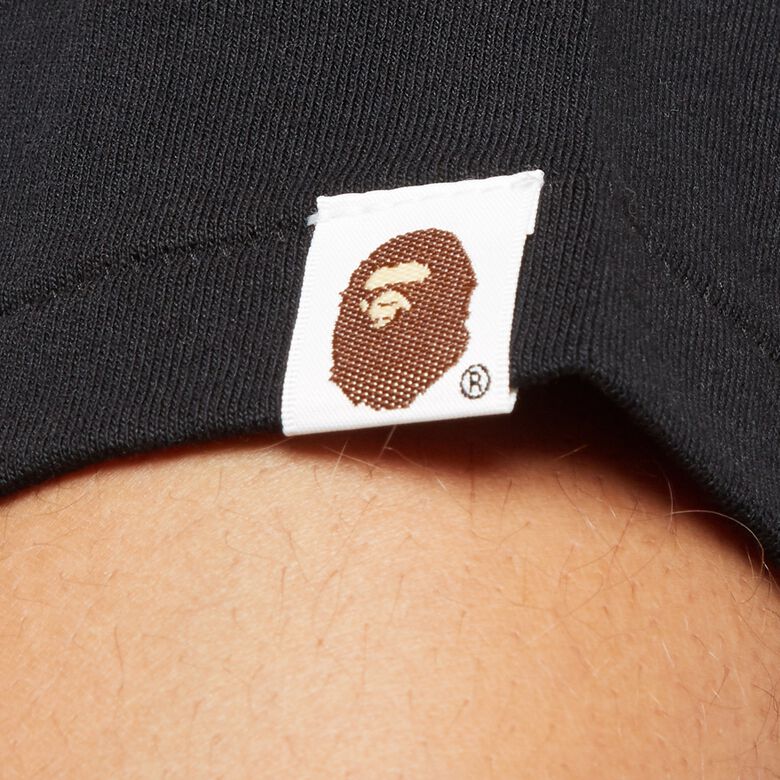 A Bathing Ape Tie Dye Bape Sta Logo Tee M black/black