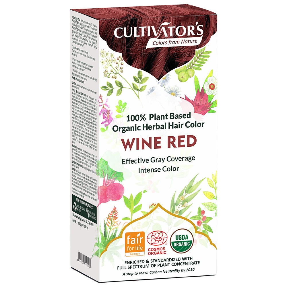 Cultivators Herbal Hair Color Wine Red 100 g
