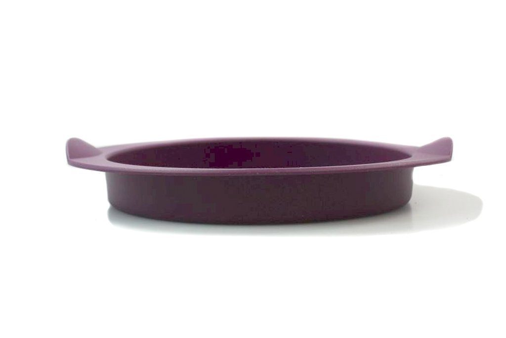 TUPPERWARE Backform Silikonform Glatte Runde lila KLEIN 16cm +SPÜLTUCH