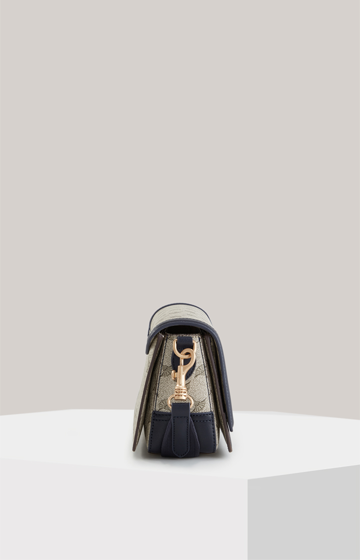 Schultertasche Mazzolino Sousa in Blau/Beige