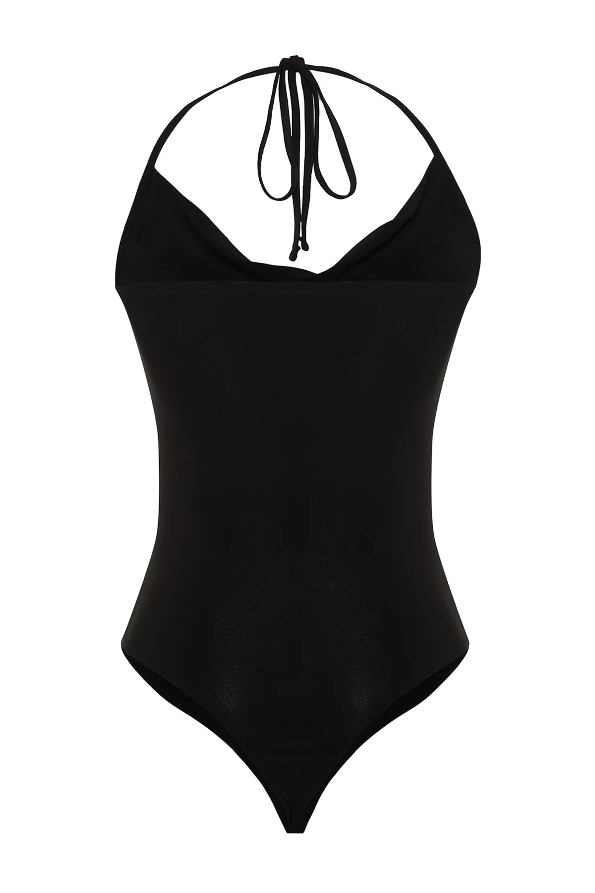 Trendyol Collection  Schwarzer Strickbody mit Degaje-Kragen TPRSS23BD00050