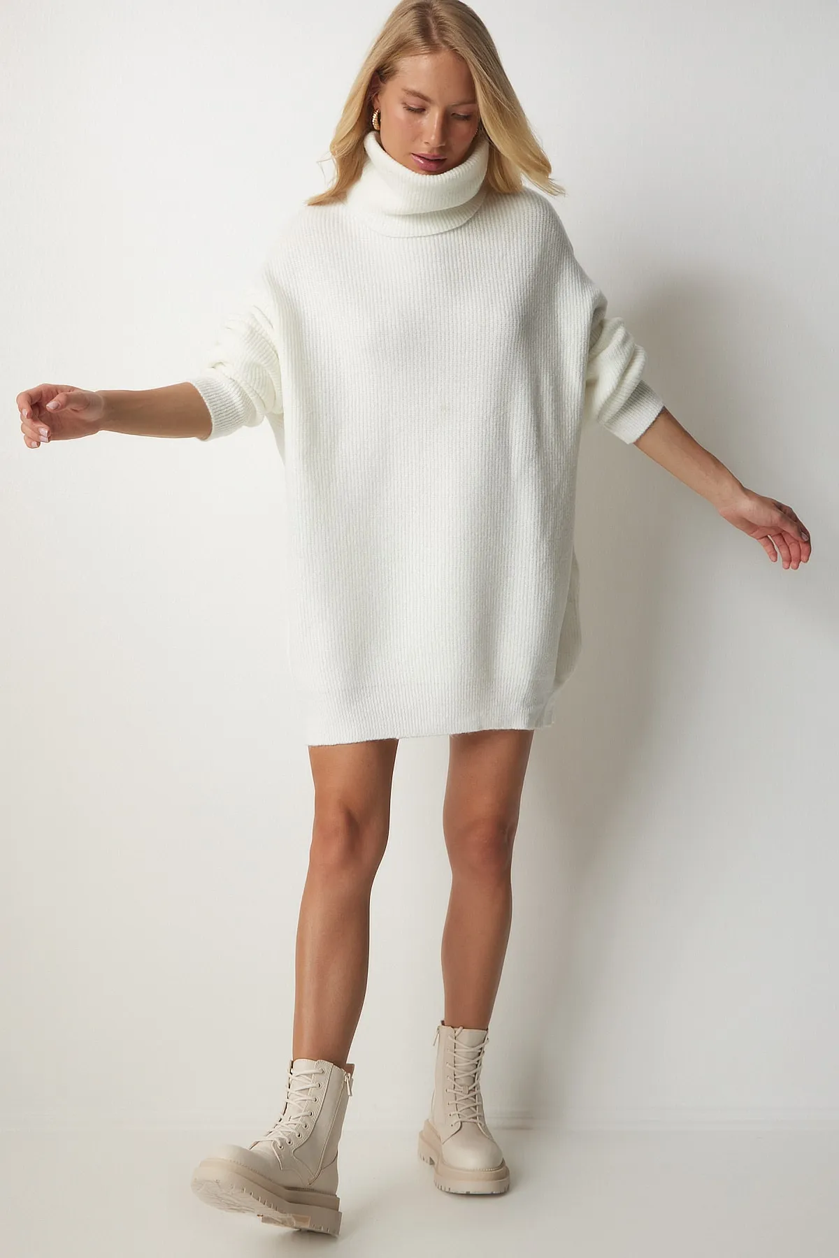 Happiness İstanbul  Pullover - Weiß - Relaxed Fit