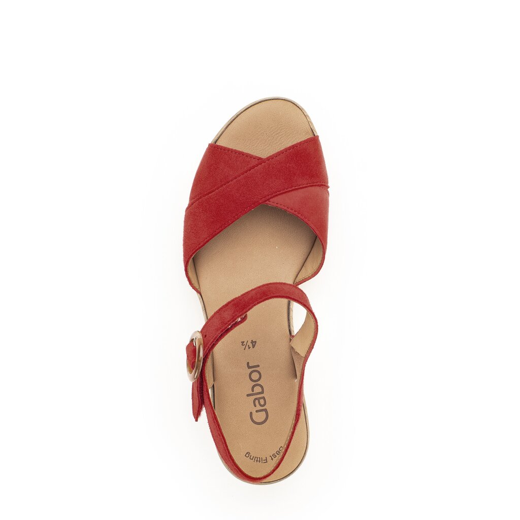 Gabor fashion Keilsandalette rot