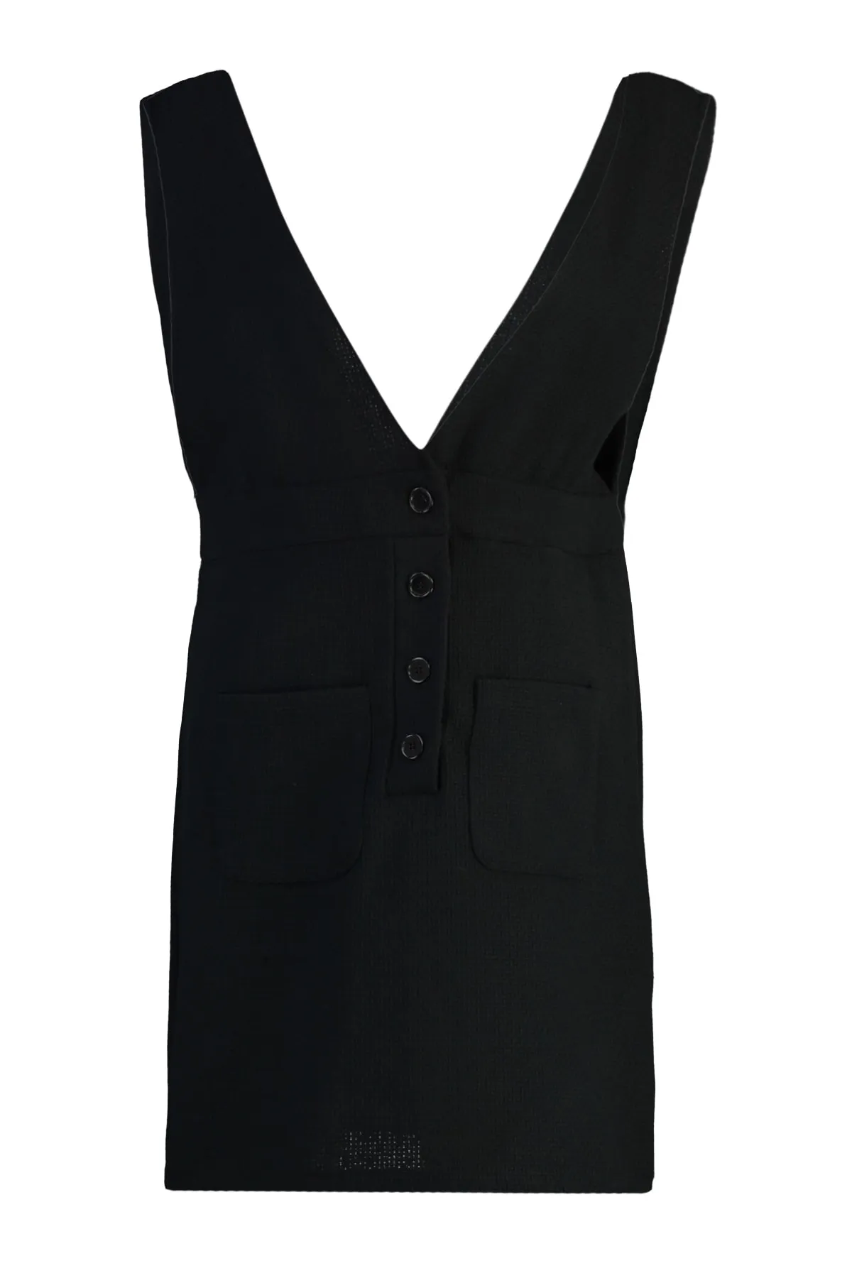 Trendyol Curve  Schwarzes Tweed-Gilet-Mini-Webkleid in Übergröße TBBAW23AH00193