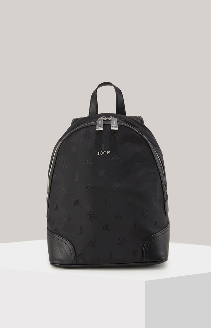 Rucksack Decoro Tessuto Enrica in Schwarz