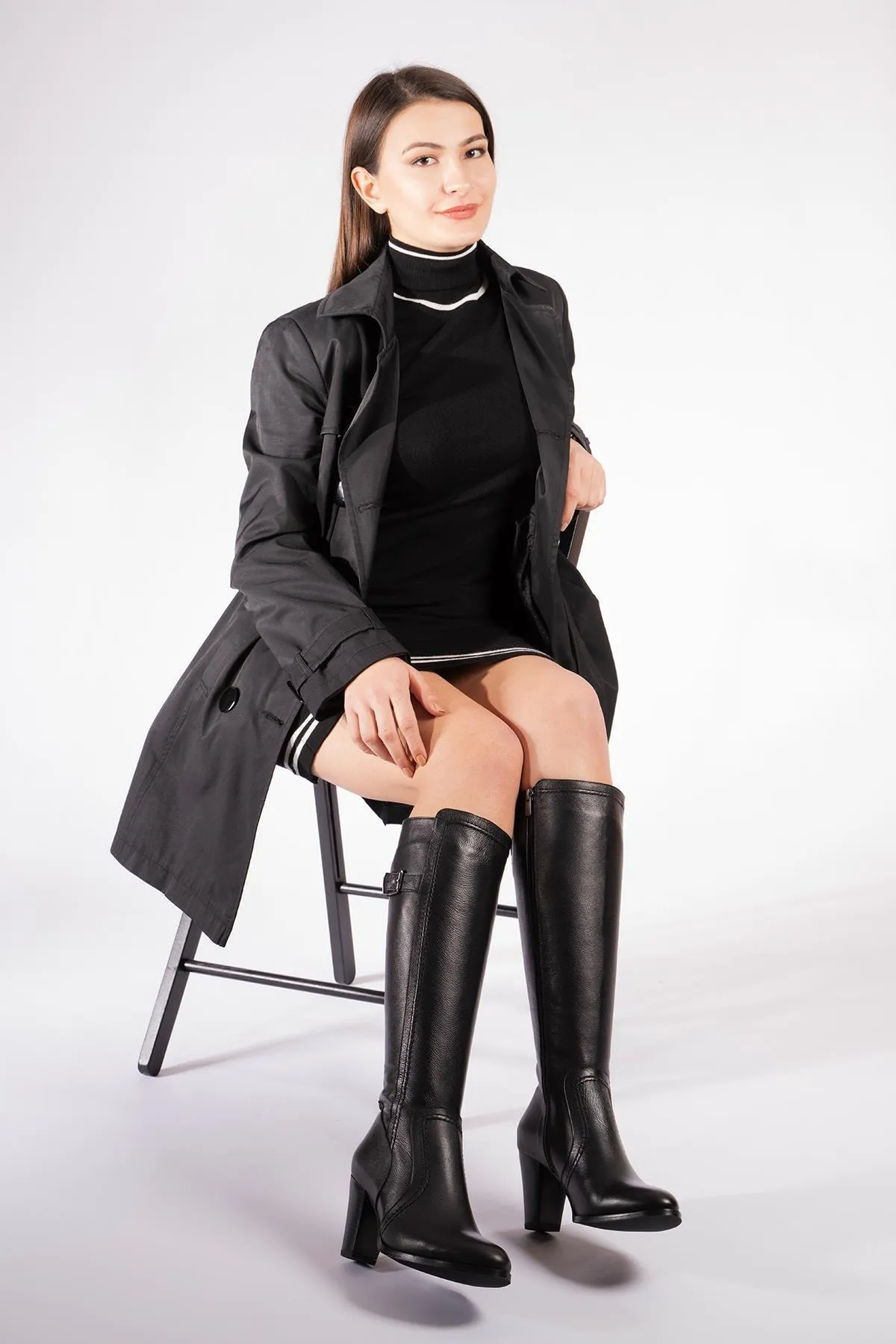 CZ London  Damenstiefel aus echtem Leder mit Absatz, Winterschuhe
