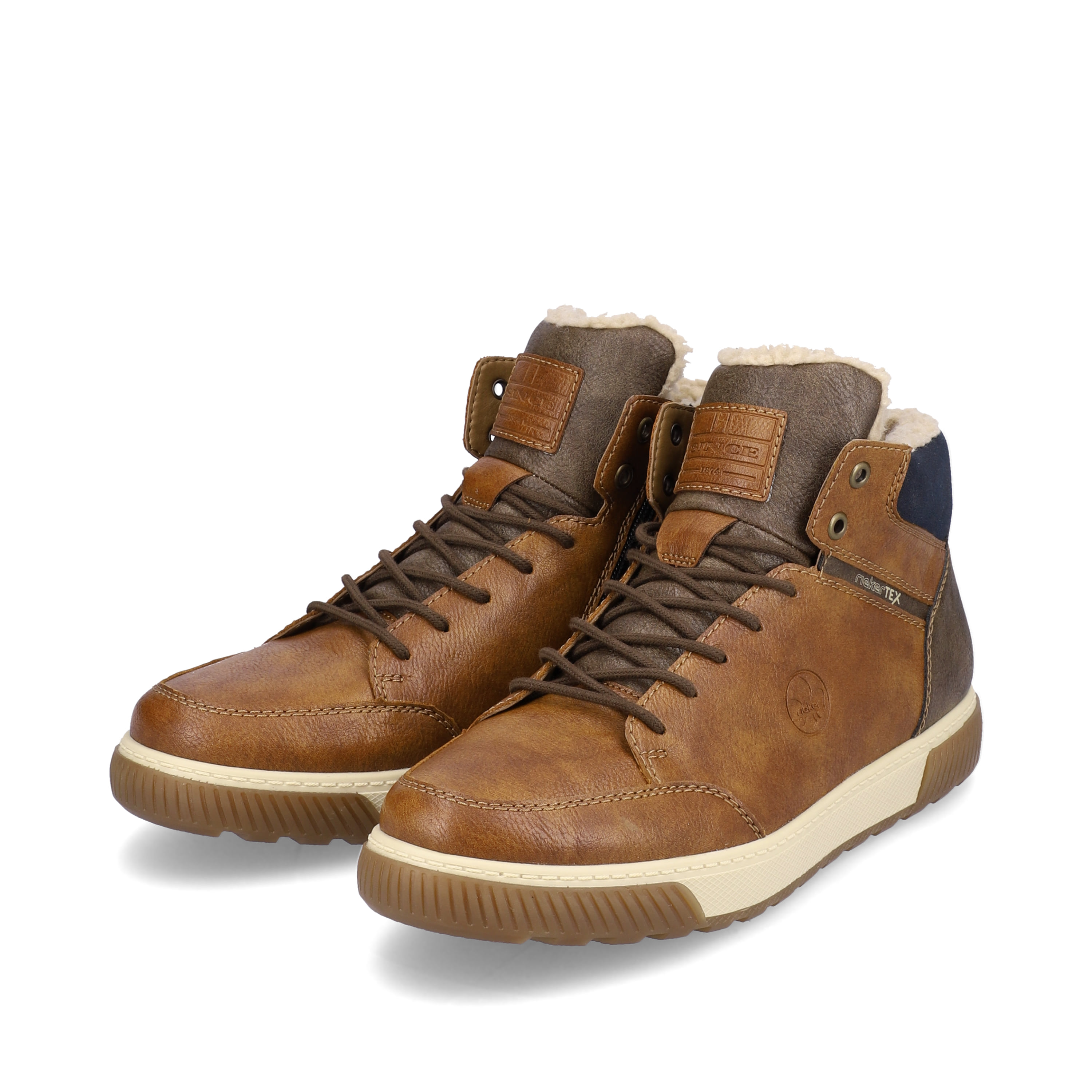 Rieker Herren Schnürstiefel nougatbraun