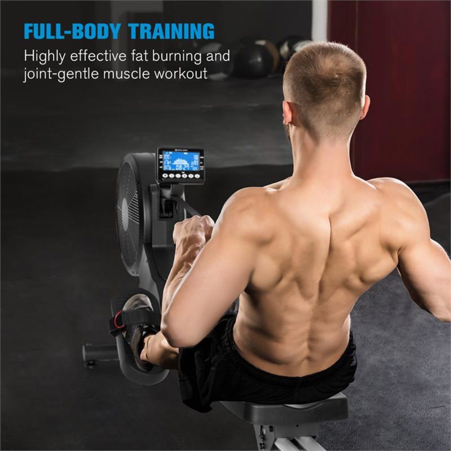 Capital Sports Rudermaschine Stream M2 Magnetrudergerät LC-Display 16 Stufen Aluminium, Rudergerät für Zuhause Sport Rowing Machine Fitnessgerät Sportgerät Trainingsgerät