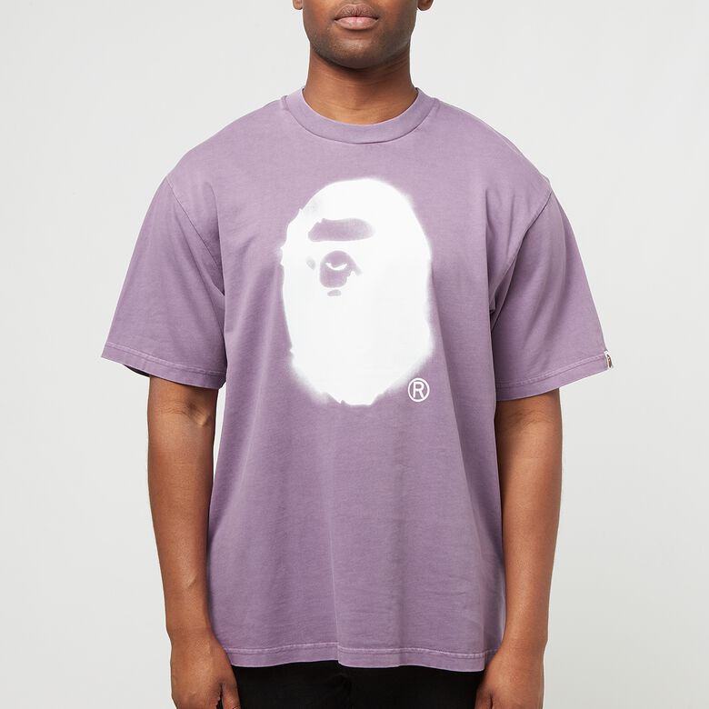 A Bathing Ape Spray Ape Head Garmint Dyed Tee M purple