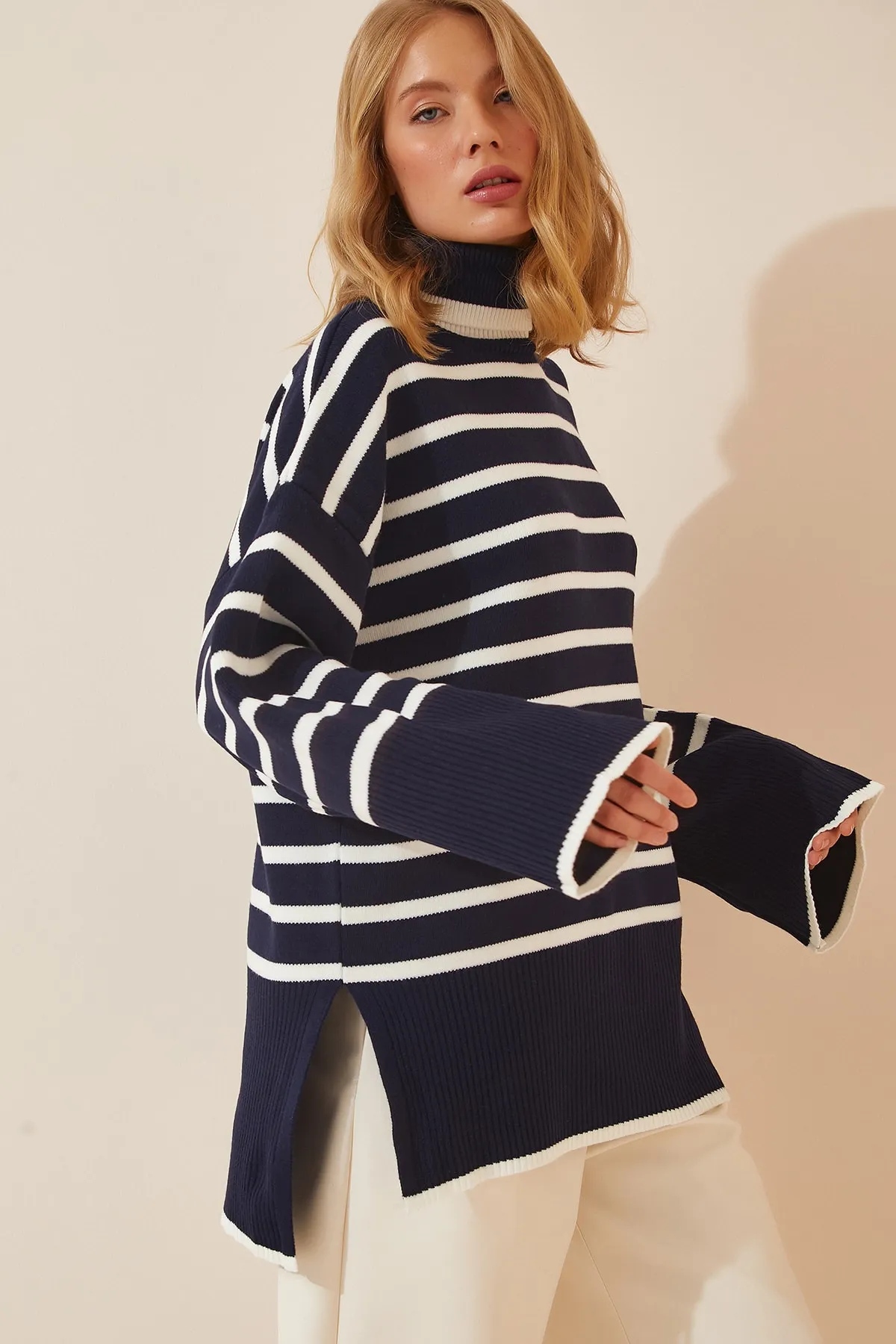 Happiness İstanbul  Pullover - Dunkelblau - Oversized