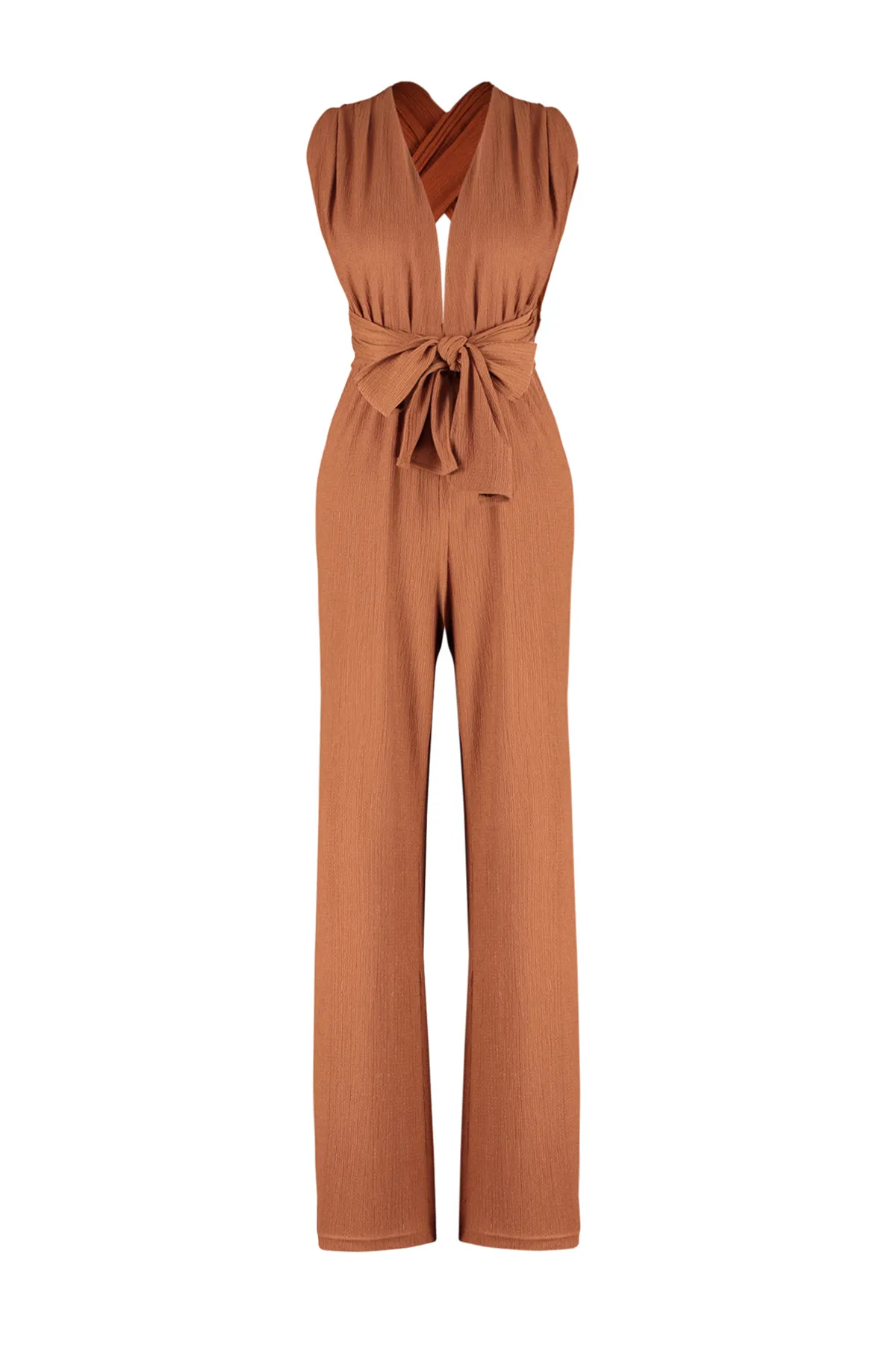 Trendyol Collection  Brauner, gewebter, gebundener Overall TBESS23TU00010