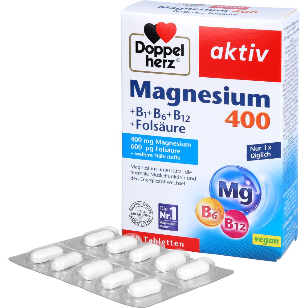 Magnesium 400+B1+B6+B12+Folsäure Tabl.