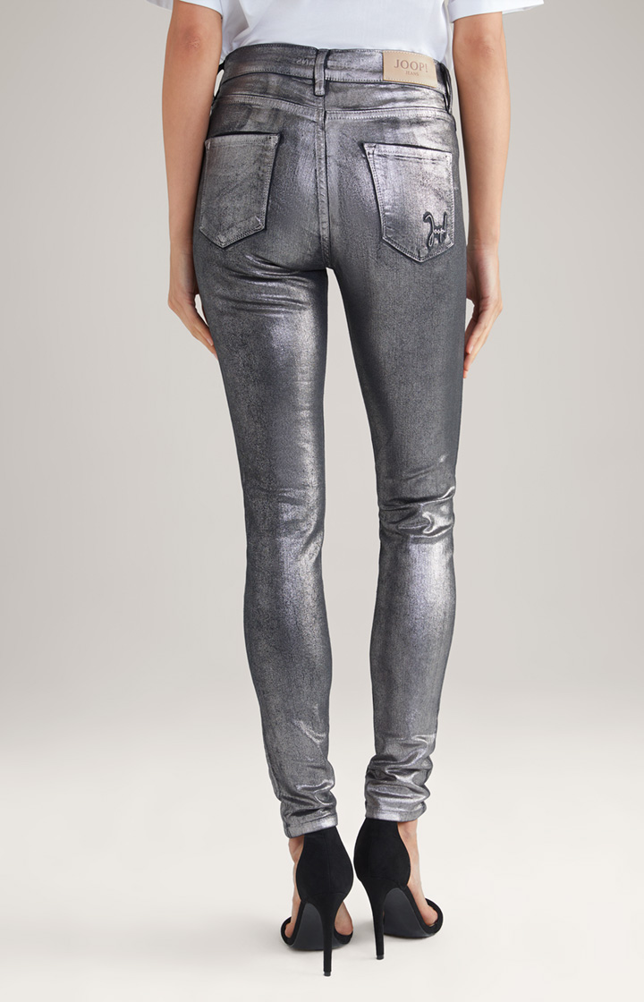 Jeans in Anthrazit-Silber