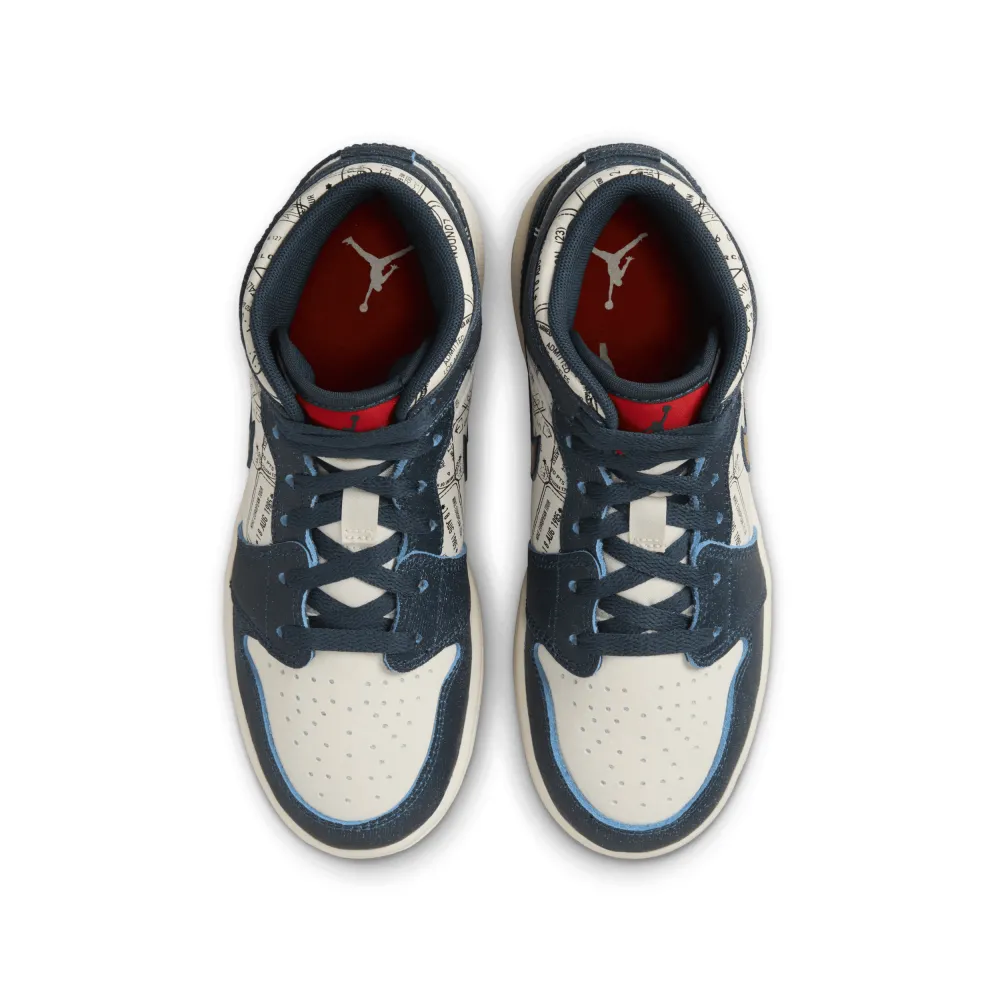 NIKE JORDAN 1 Mid SE GS FN1353-400 / blau