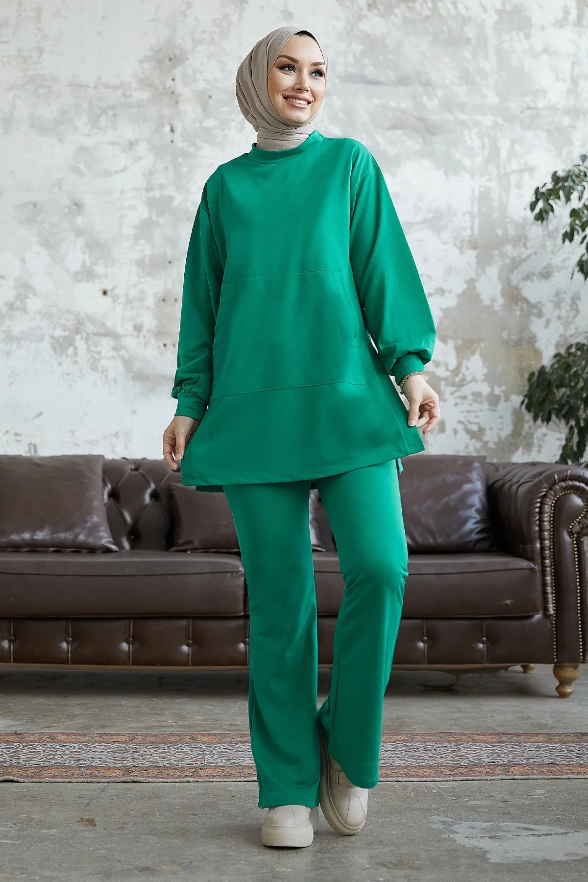 InStyle  Miora Spanischer Knöchel-Doppelanzug – Grün