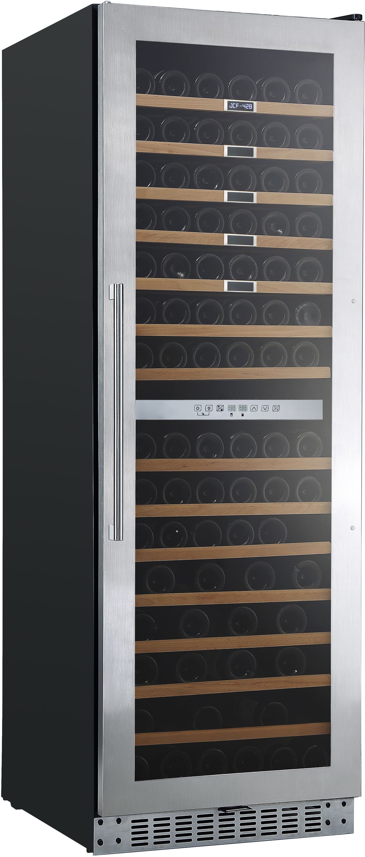 Hanseatic Weinkühlschrank HWC171GCIA, für 171 Standardflaschen á 0,75l,Edelstahlrahmen mit Anti-Fingerprint