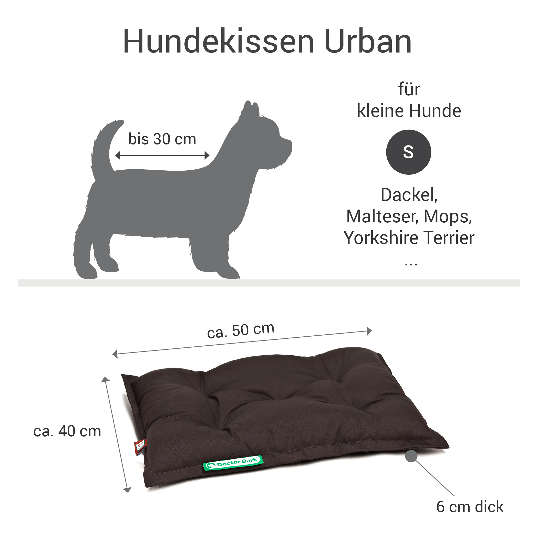 Doctor Bark Hundekissen Doctor Bark Liegekissen Urban sandbraun S