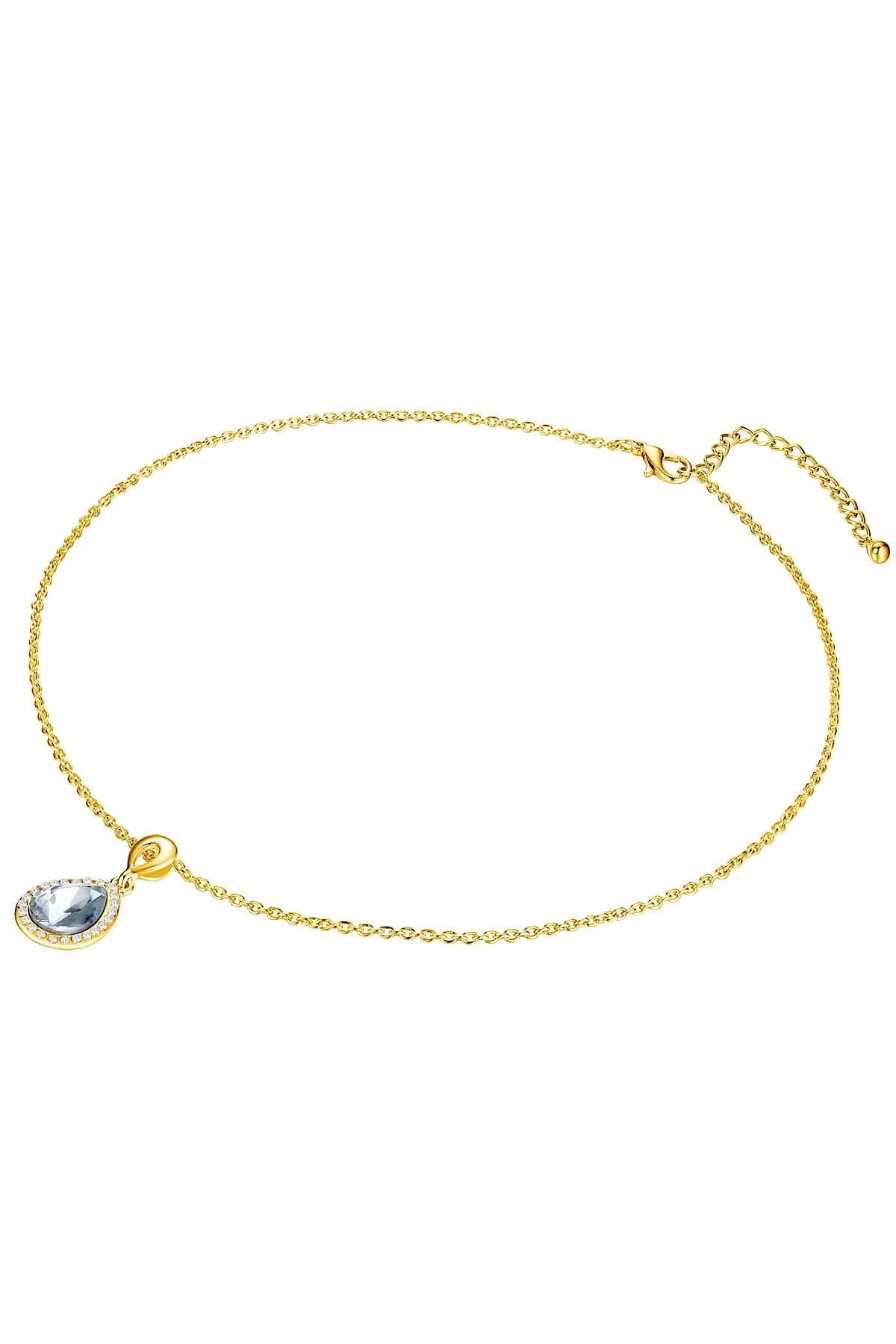 Lulu & Jane  Kette mit Kristallen von Swarovski® Kette mit Anhänger gelbgold verziert mit Kristallen von Swarovski®