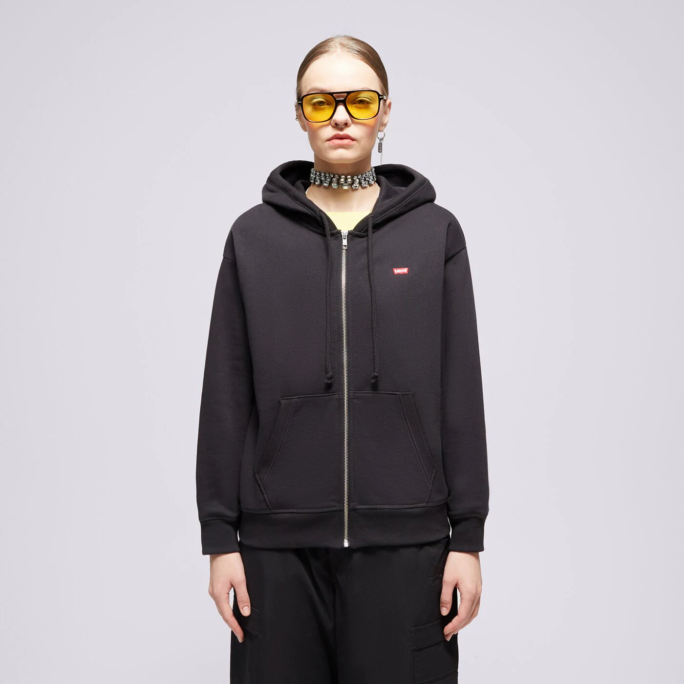 LEVI'S HOODIE STANDARD ZIP Schwarz