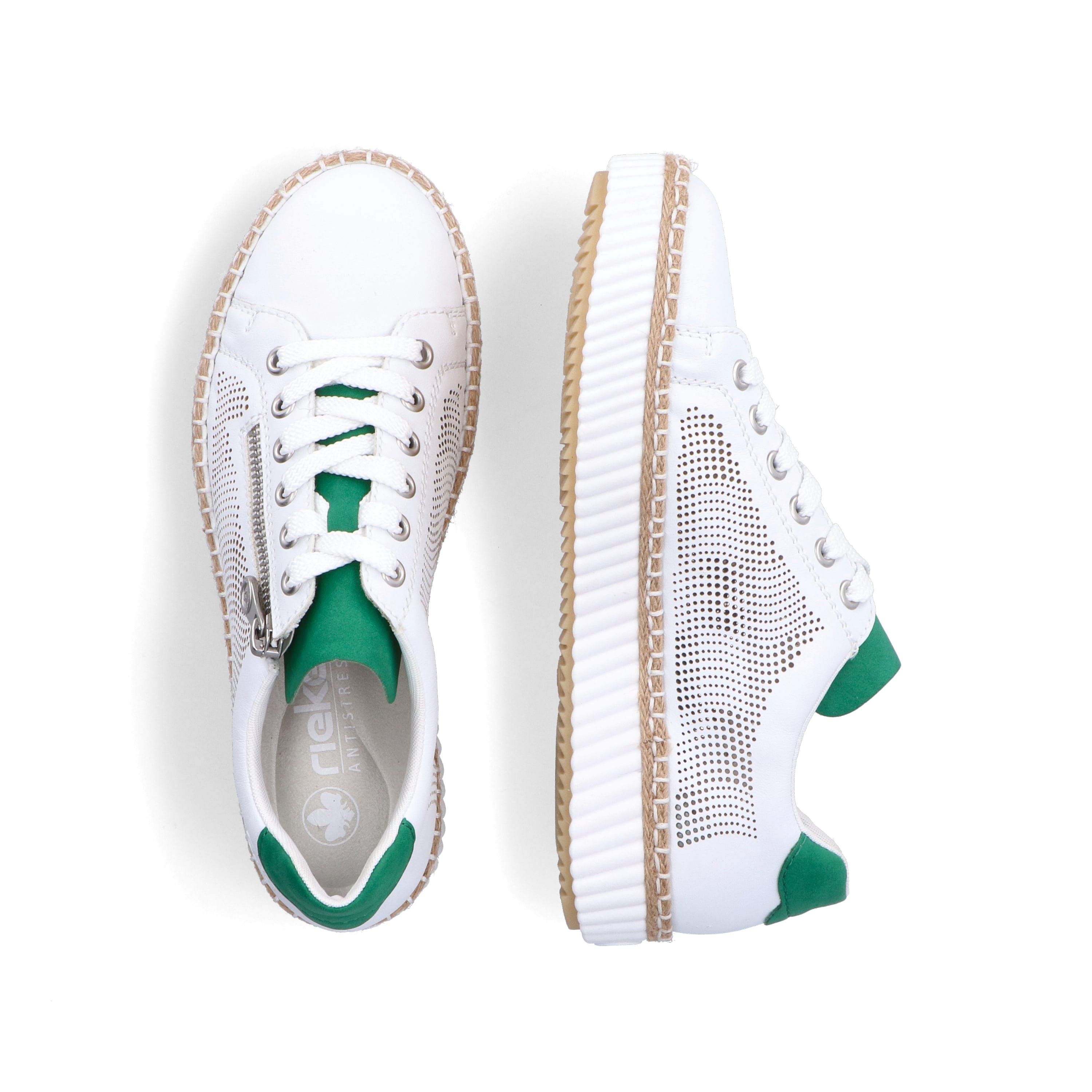 Rieker Damen Sneaker Low eisweiss