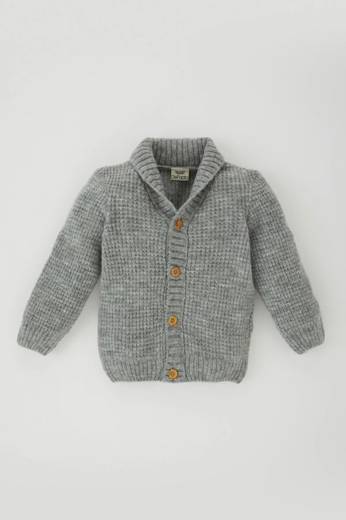 DeFacto  Geknöpfte Strickjacke mit Schalkragen für Baby-Jungen
