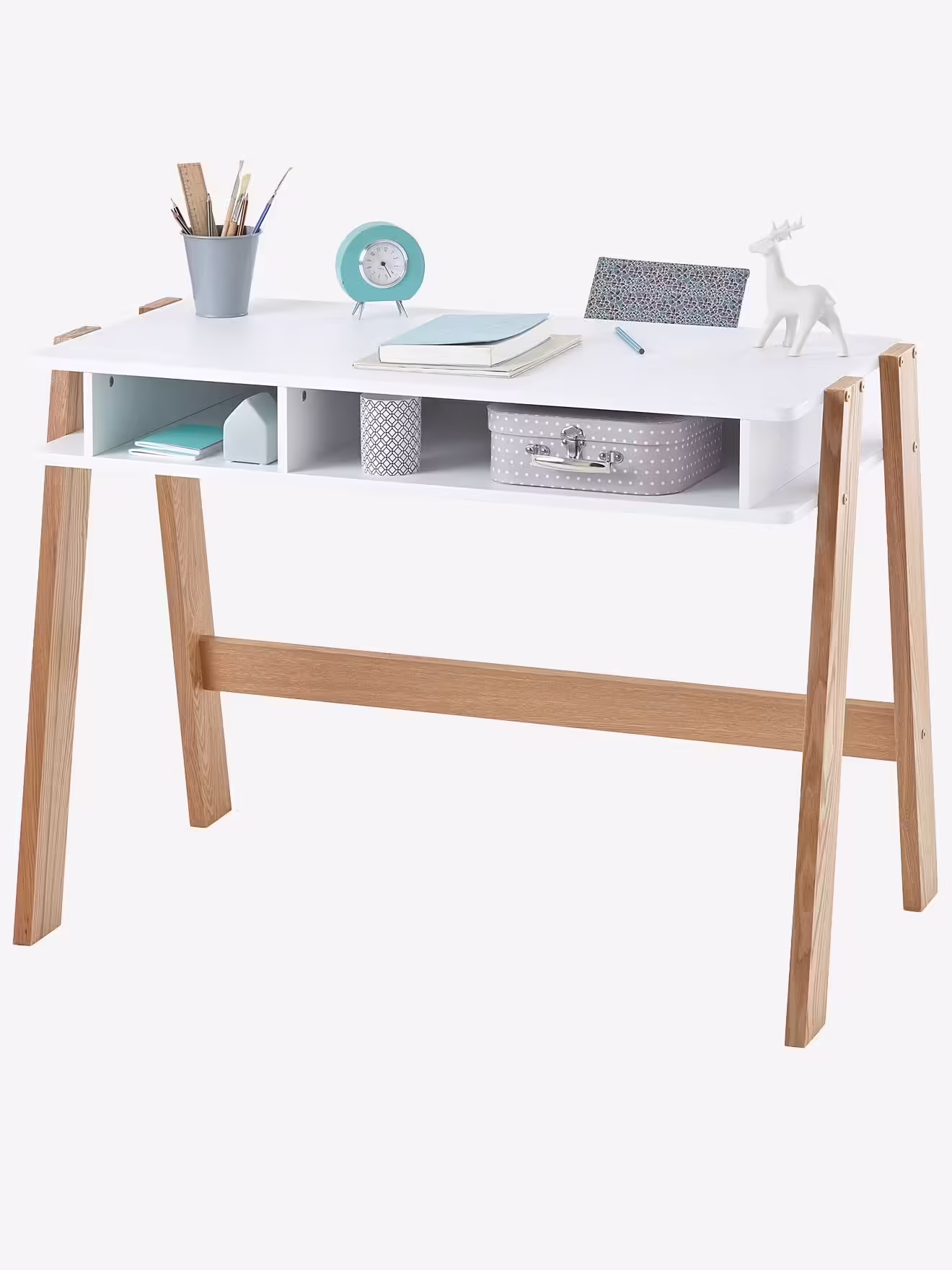 Vertbaudet Kinderschreibtisch ARCHITEKT JUNIOR - rosa/natur