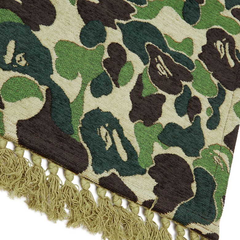 A Bathing Ape Abc Camo Rug 140 x 89 cm green