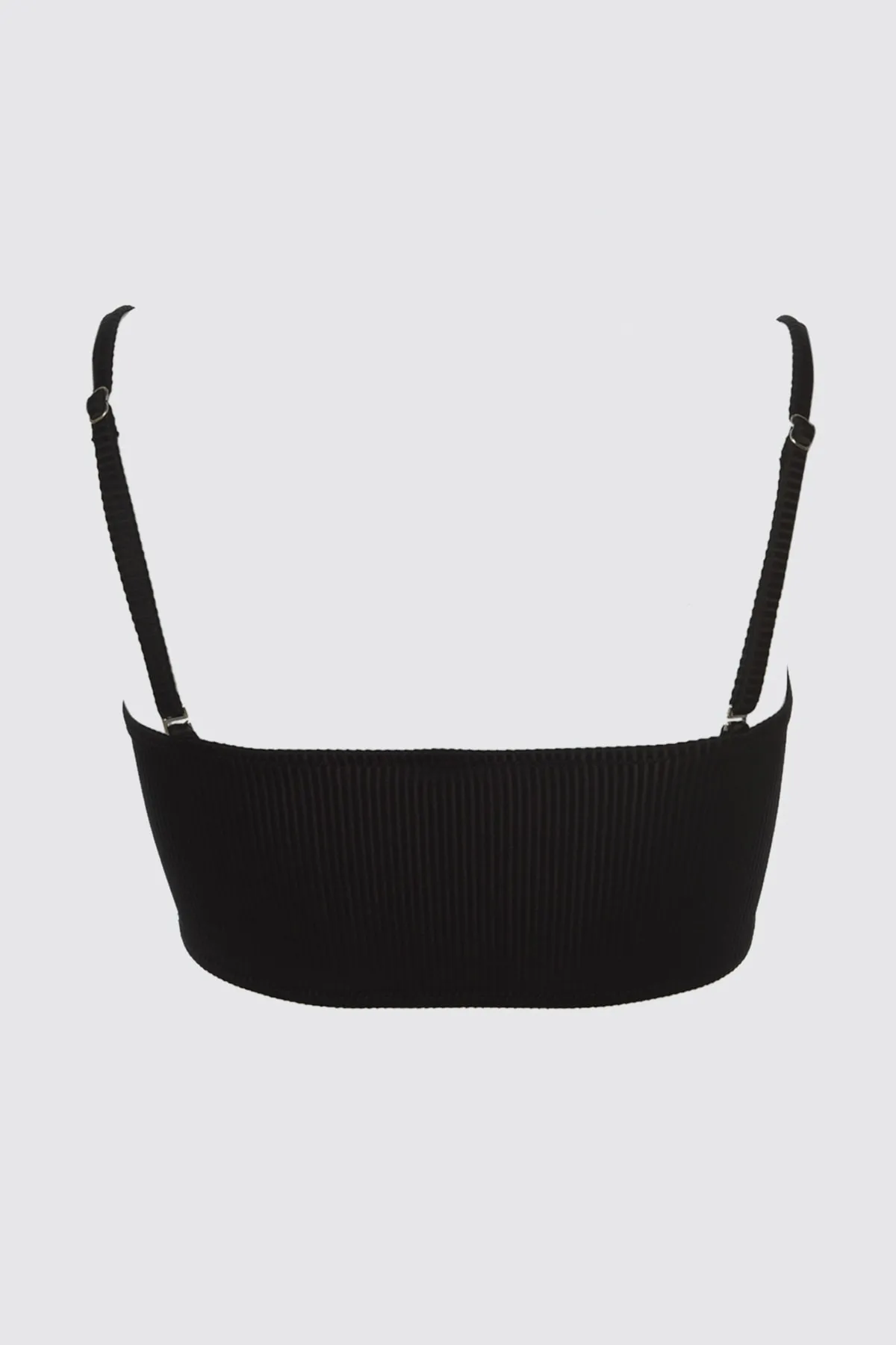 Trendyol Collection  Schwarzes, trägerloses, strukturiertes Bikinioberteil TBESS21BU0061