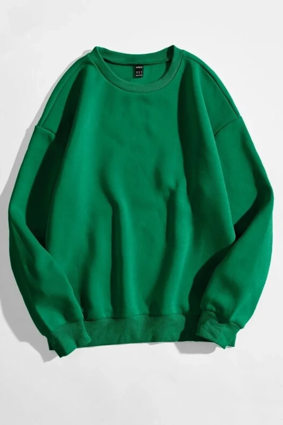 MODAGEN  Unisex-Sweatshirt in Grün, einfarbig, Rundhalsausschnitt, Oversize-Sweatshirt