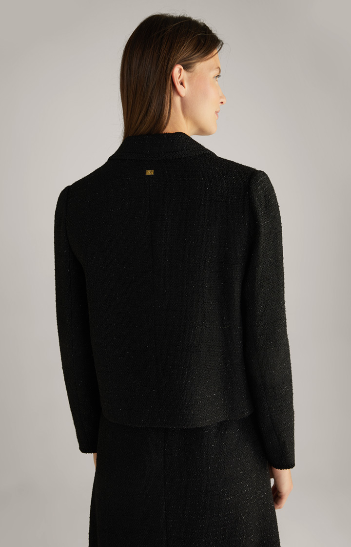 Tweed-Blazer in Schwarz