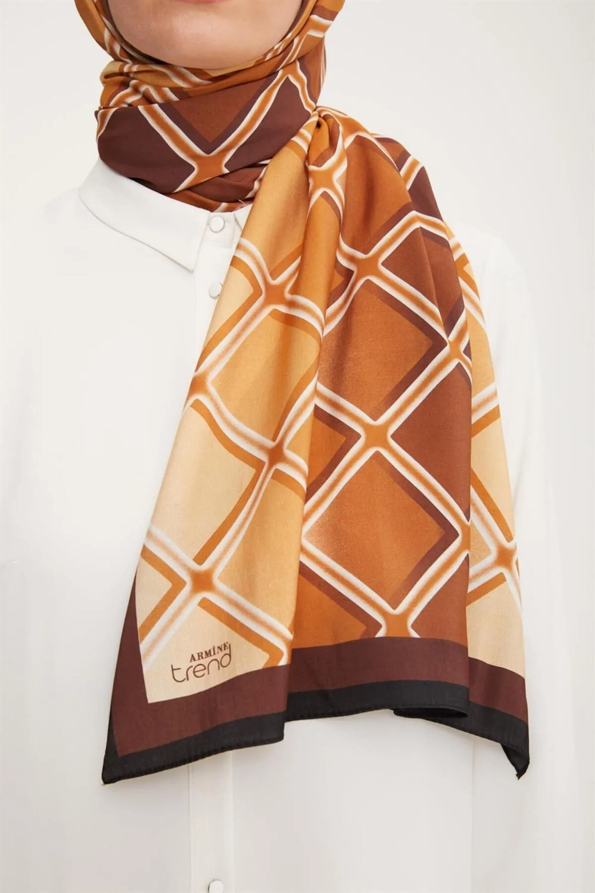 Armine  Trend-Modalschal – Fliesenmuster – 5338-07 – Orange