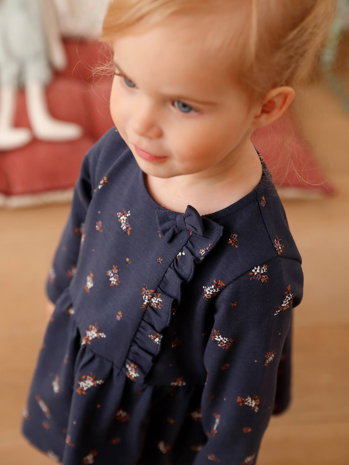 Vertbaudet Mädchen Baby Kleid Oeko-Tex - grauviolett