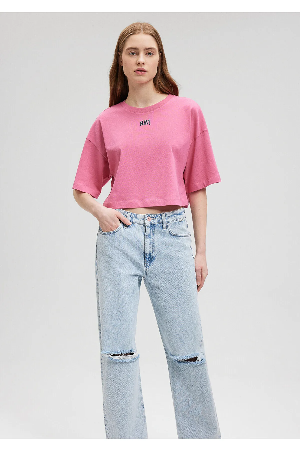 Mavi  Rosa Crop T-Shirt mit Logo-Print Crop / Short Cut1611585-84670