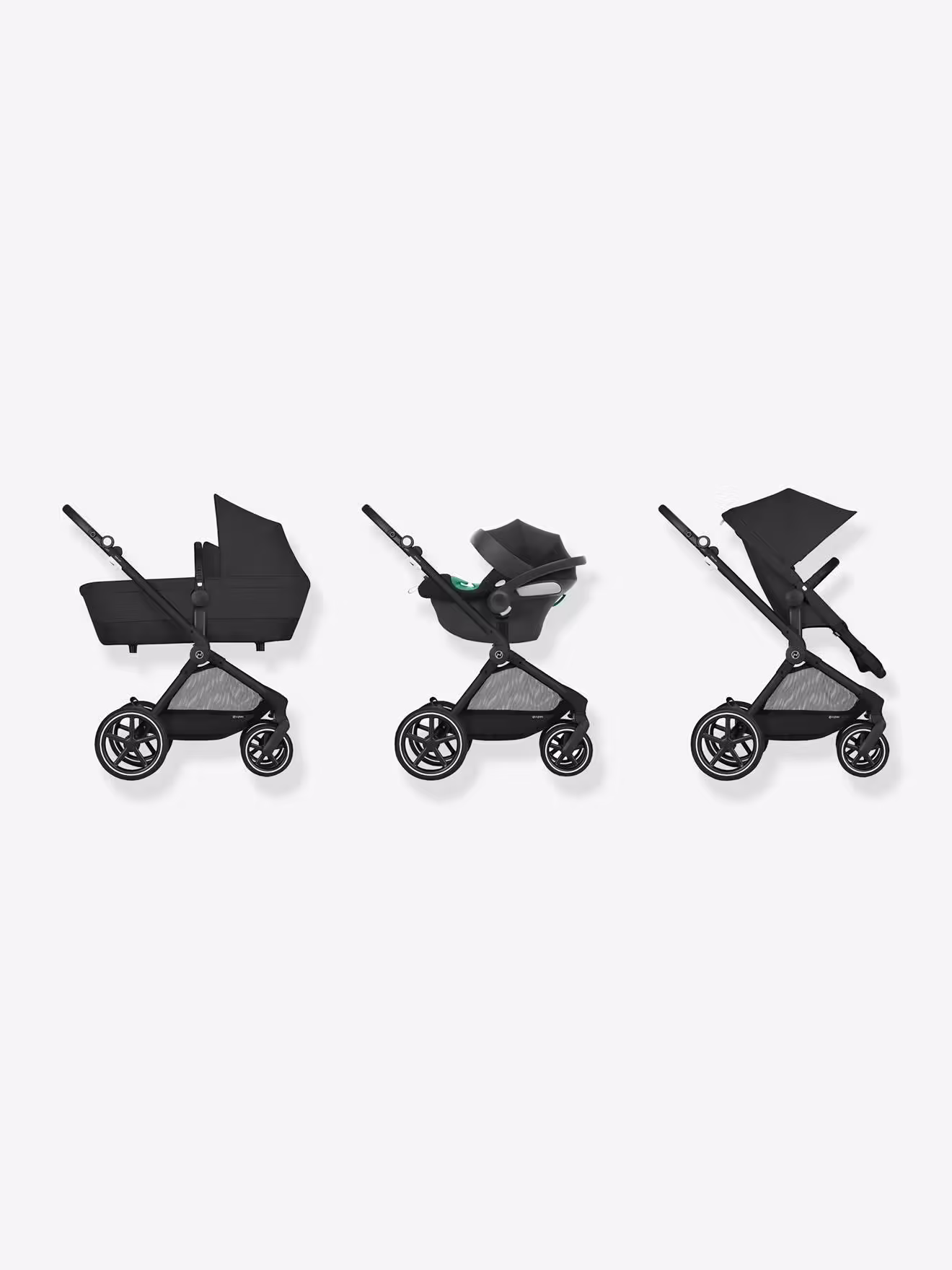 Cybex Kombi-Kinderwagen CYBEX Gold EOS LUX - schwarz