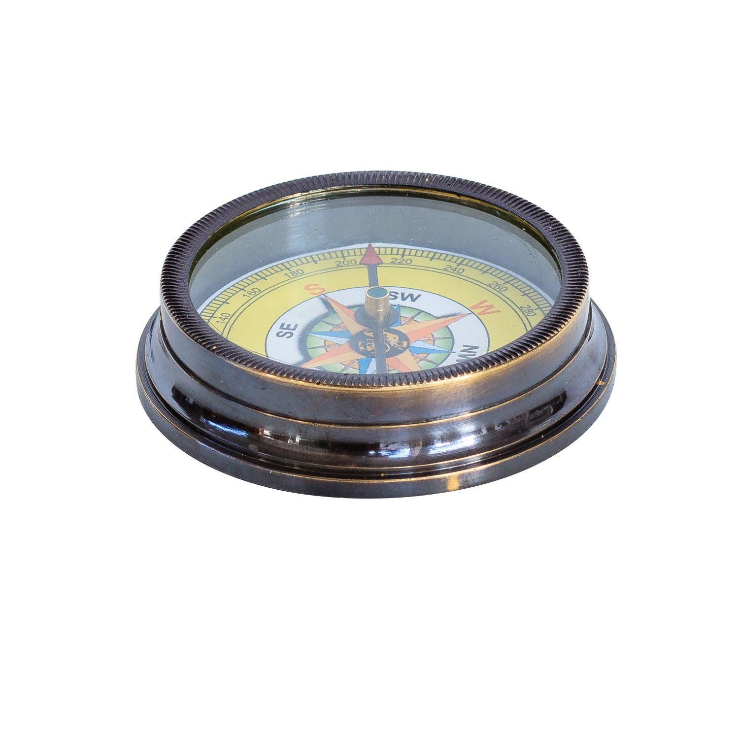 Aubaho Kompass Kompass Maritim Schiff Dekoration Navigation Messing Antik-Stil