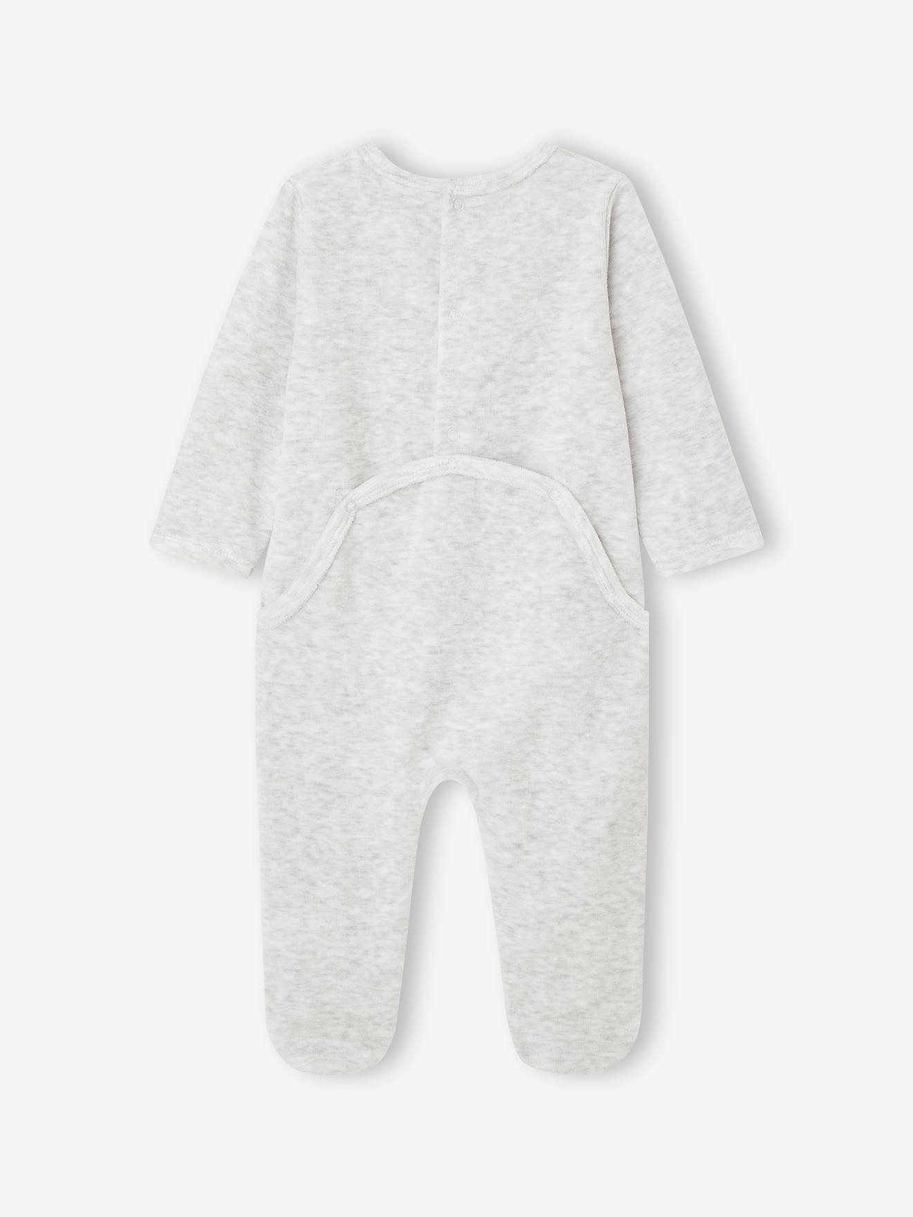 Disney Baby Samt-Strampler Disney Animals - grau meliert