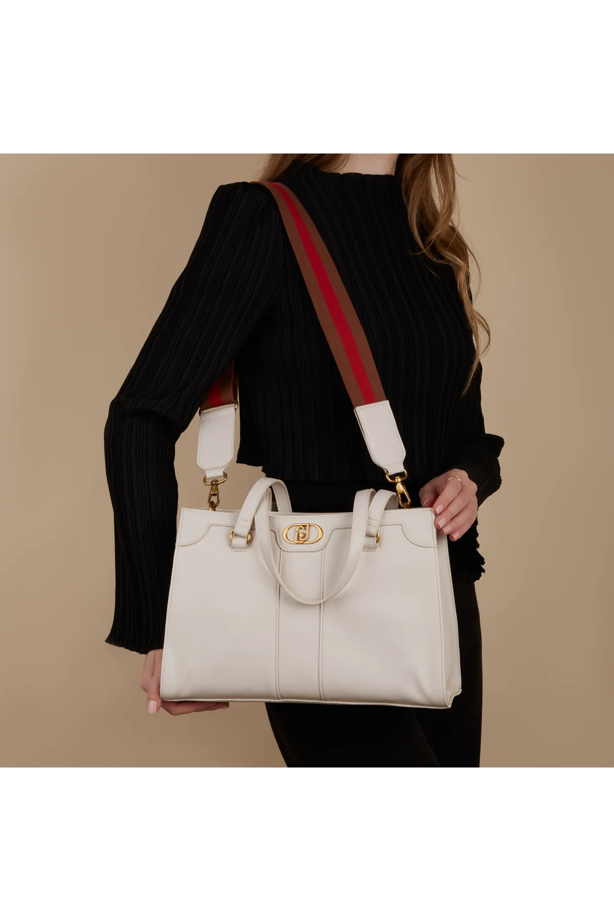 1'ASLAN  Liu Jo Anaba Damen Schultertasche Weiß Aa4024e0031-33801