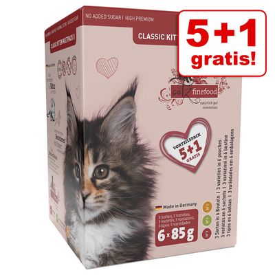 catz finefood Kitten 6 x 85 - 5 + 1 gratis!