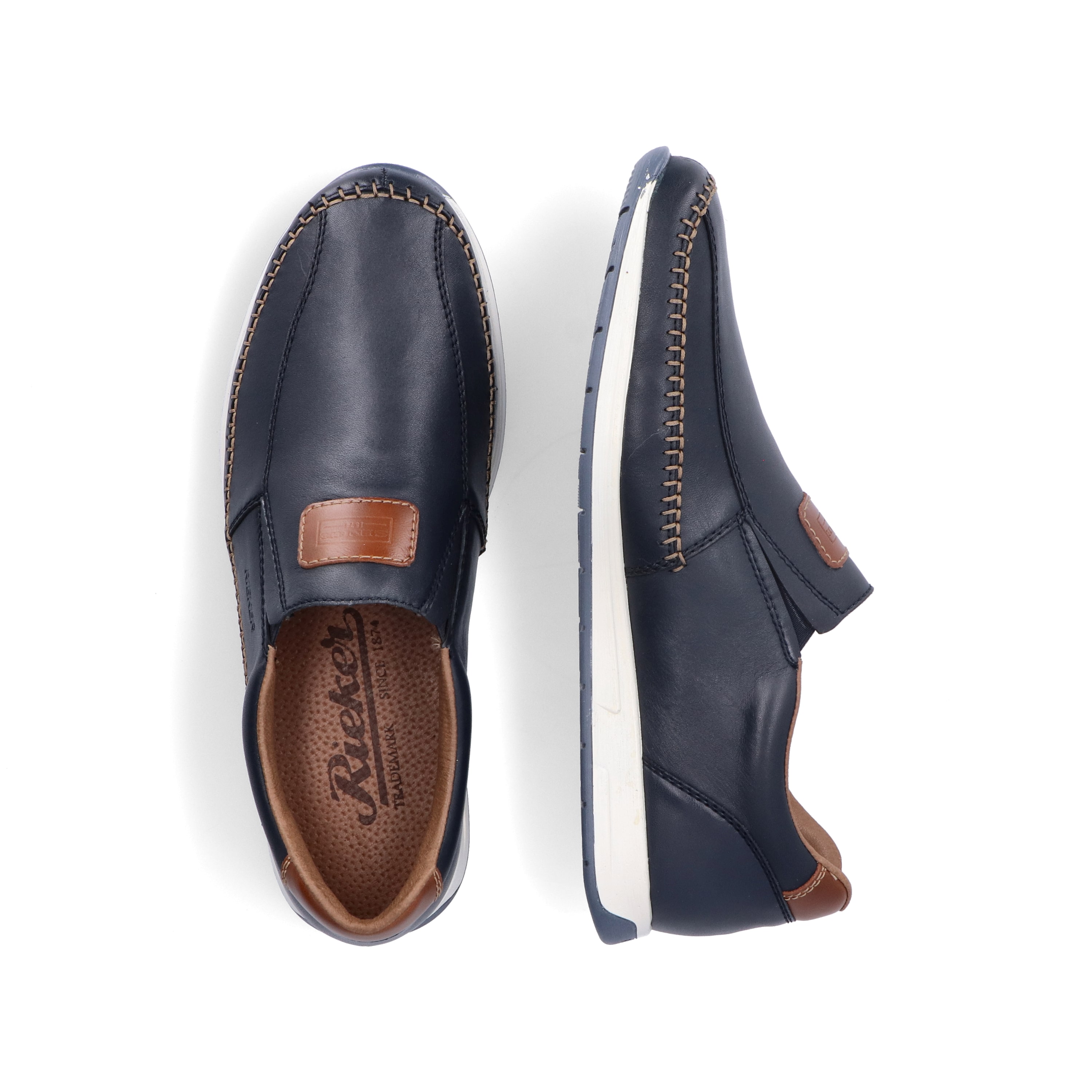 Rieker Herren Slipper ozeanblau