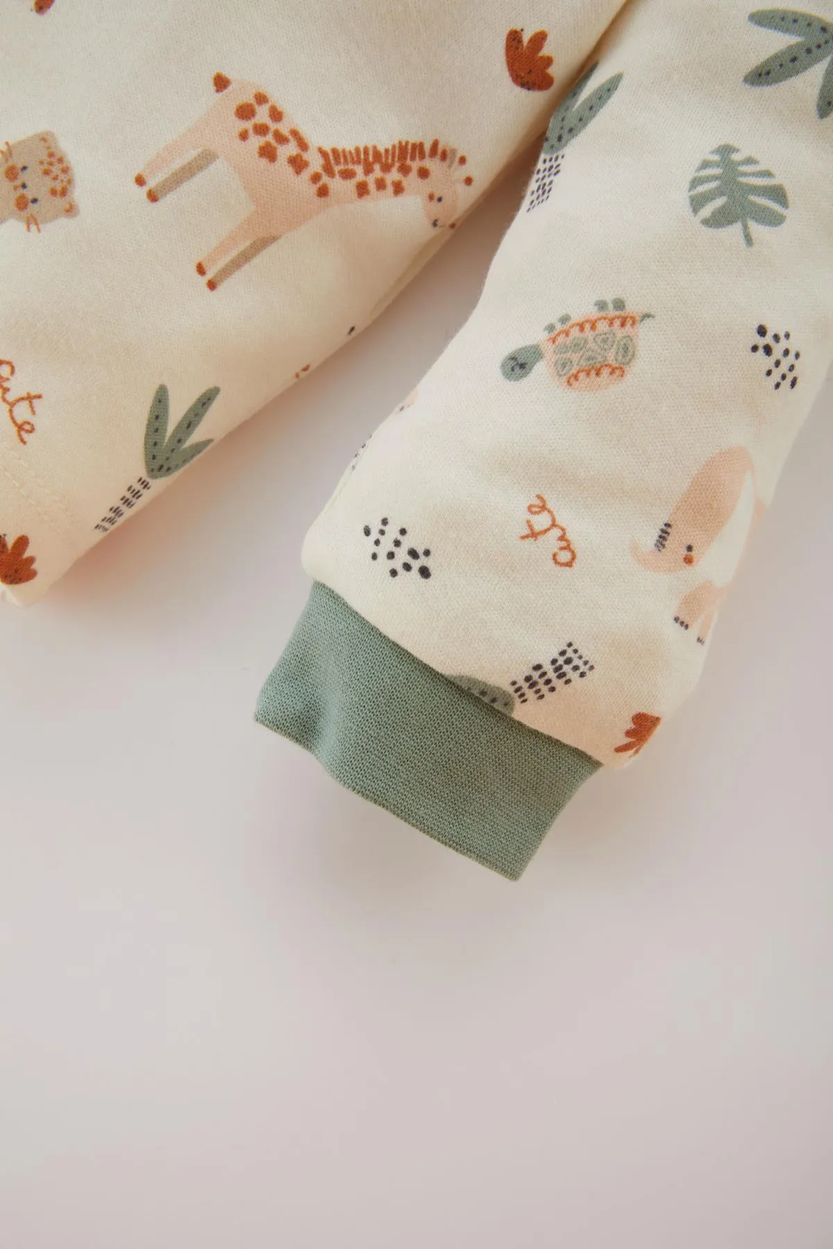 DeFacto  Langarm-Pyjama-Set mit Safari-Aufdruck für Babys