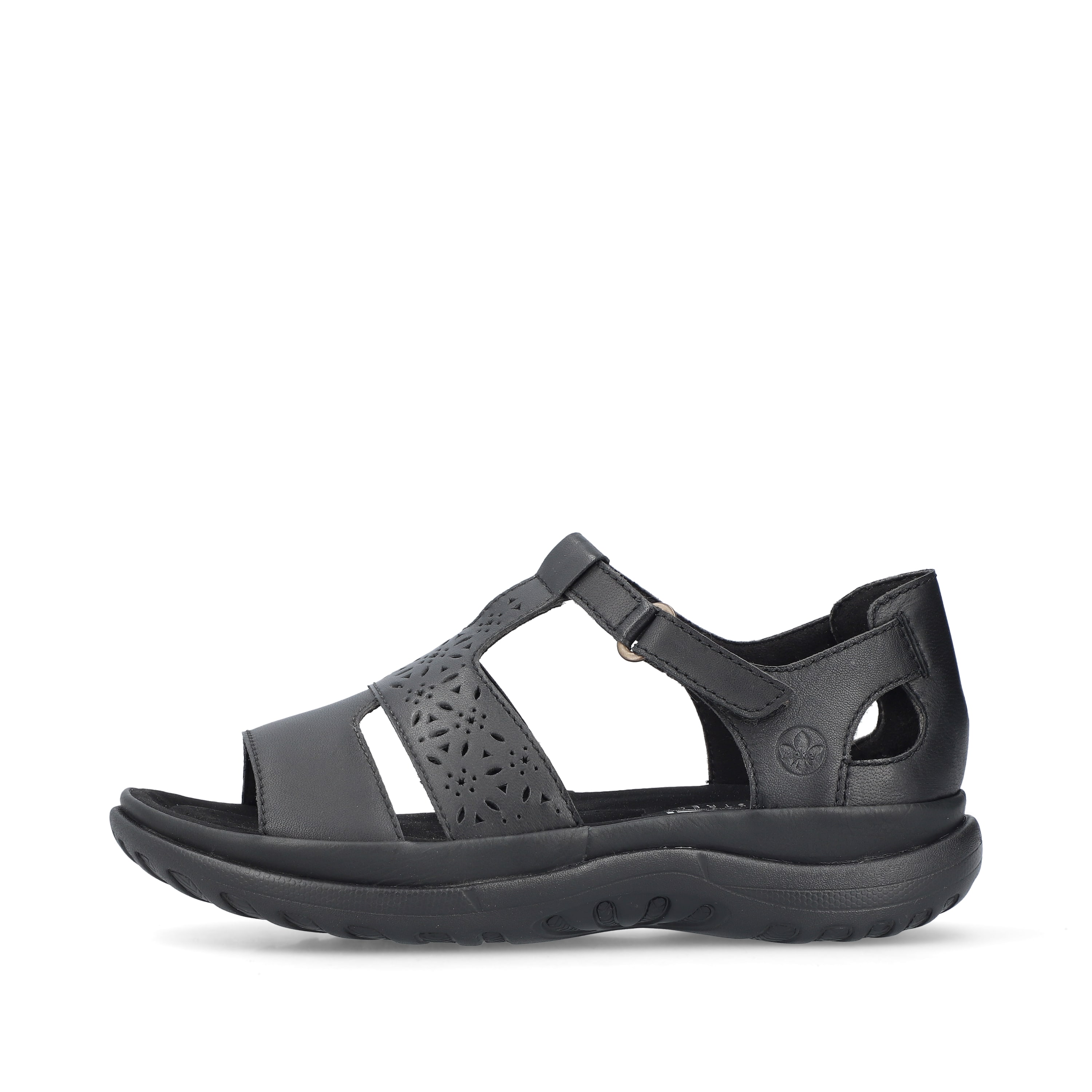 Rieker Damen Riemchensandalen glanzschwarz