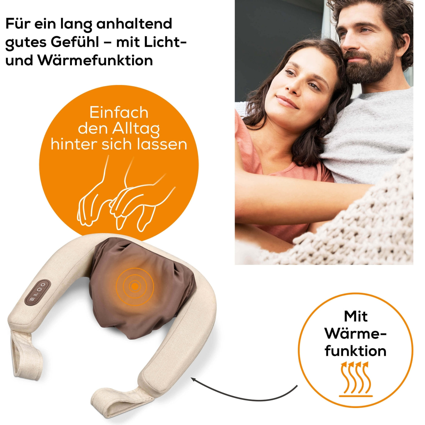 Beurer 4D Nacken-Massagegerät MG 153-Massagegerät für den Nacken mit 4D handsimulierenden Massageköpfen