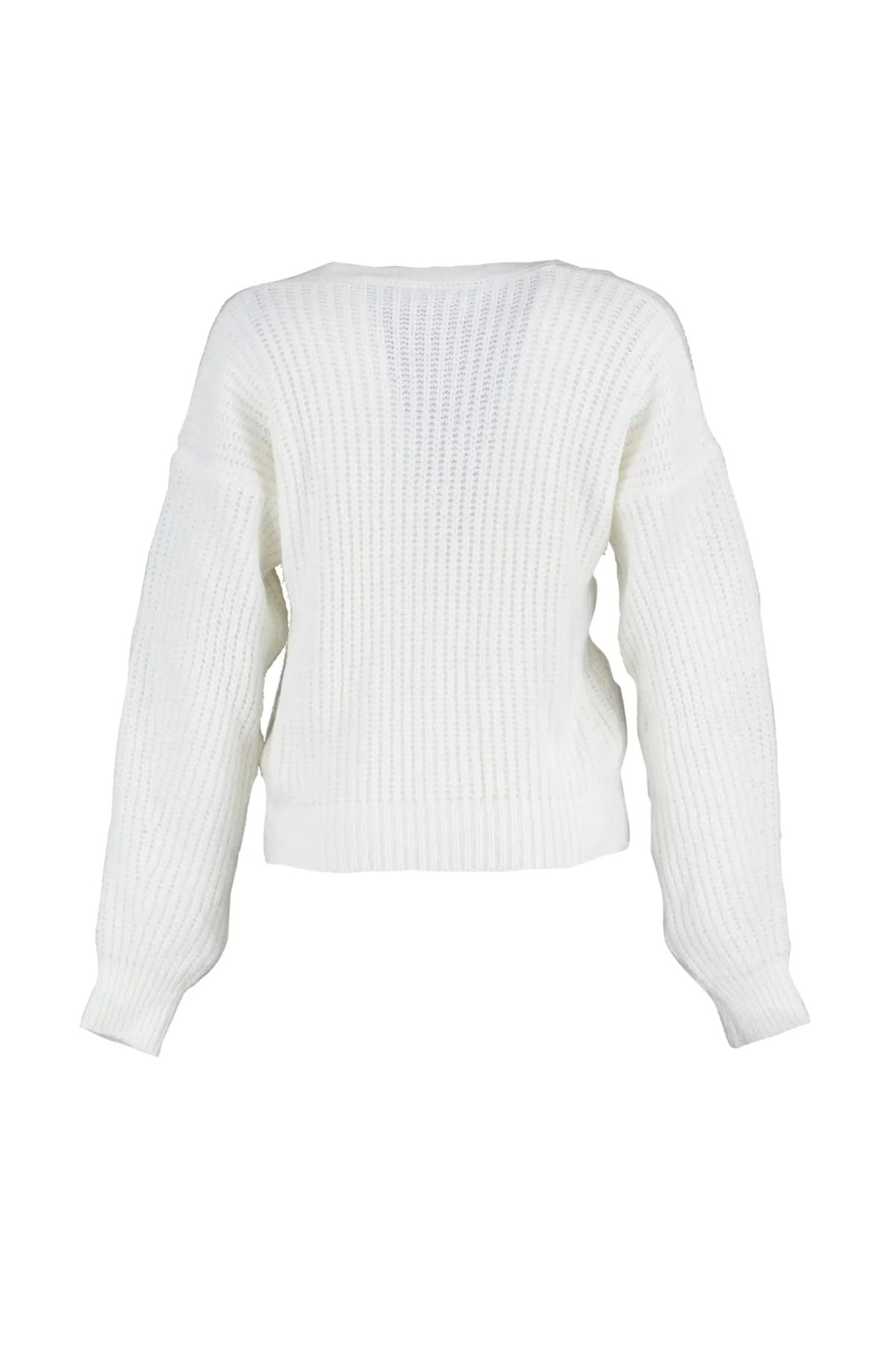 Trendyol Collection  Ecrufarbener Strickpullover mit Bindedetail