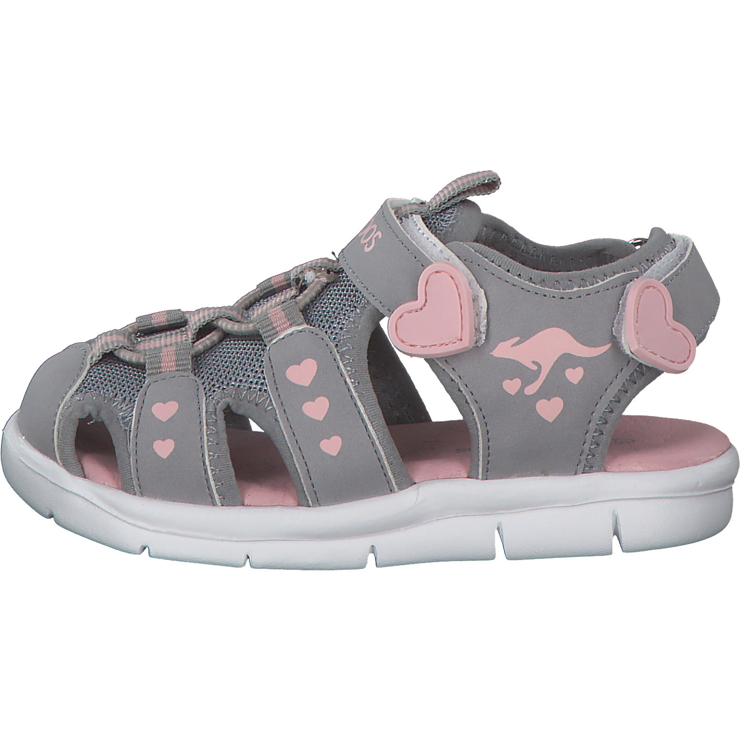 KangaROOS K-Grobi 02035, Sandalen (Kinder), Kinder, Grau (Rock/Powder/Can)