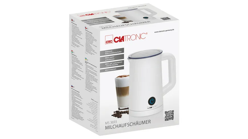 CLATRONIC MS 3693 Cordless Milchaufschäumer weiß