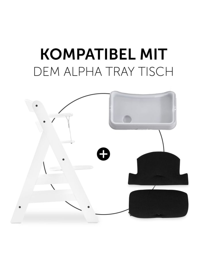 Hauck Sitzkissen / Hochstuhlauflage für Alpha Hochstuhl - in schwarz günstig kaufen onesize