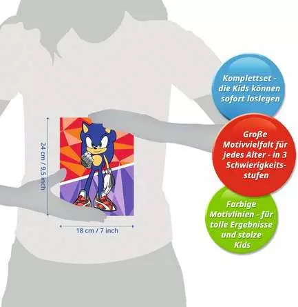 CreArt Sonic: New Yoke City - Malen nach Zahlen für Kinder ab 7 Jahren